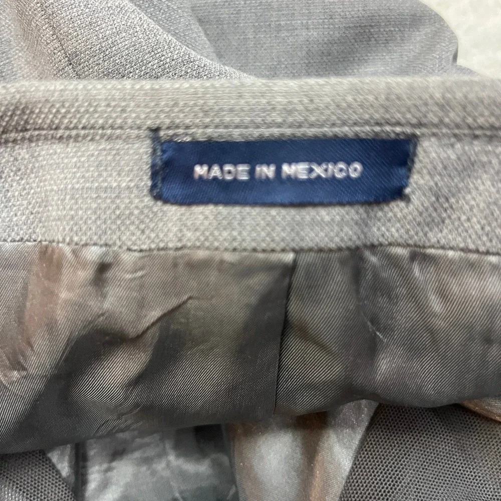 Stafford‎ Blazer Mens 52R Grey Hopsack Big and Tall Stretch Comfort Wool